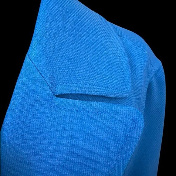 Ann Taylor Vibrant Blue Belted Spring Coat NWOT Lined w Pockets | Size L Petite - Picture 3 of 13